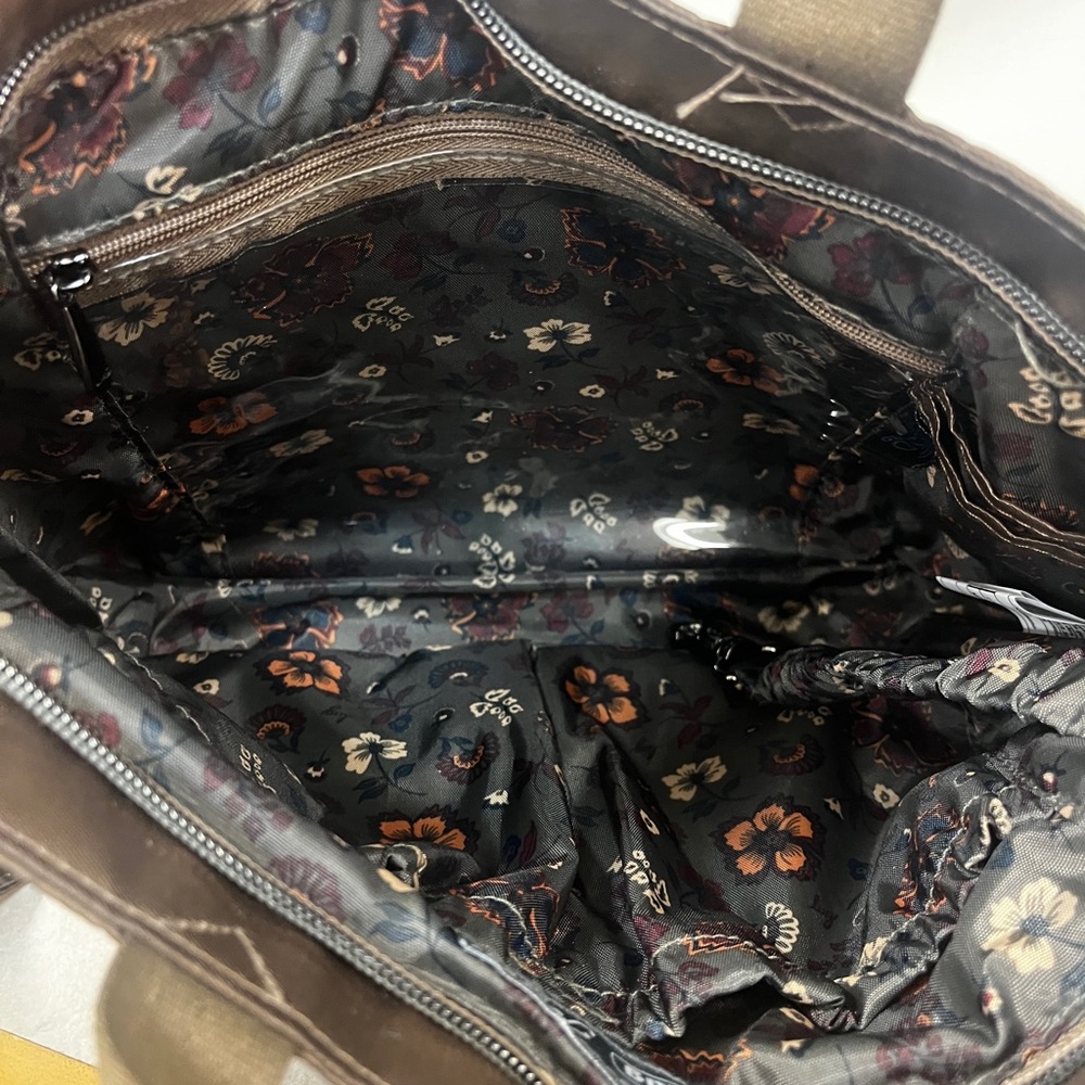 Lug Bag Set - Quilted Chocolate Brown Tenor Crossbody Bag with Matching Pouches - Picture 7 of 11